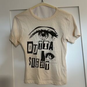 Urban Outfitters “Outta Sight” baby-doll cropped T